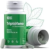 Natural Triptófano con Melatonina y Espirulina | 70 Comprimidos | Fórmula natural para mejorar el sueño, reducir la ansiedad, aumentar la energía, la concentración y el bienestar